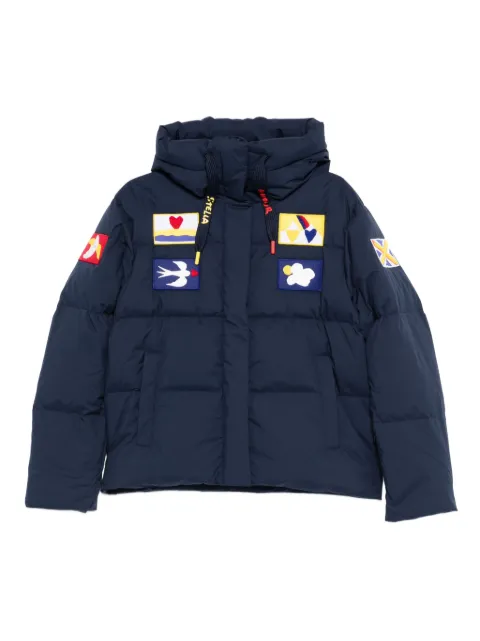 Rossignol x JCC detail-appliqué hooded jacket Blue RLOWJ21