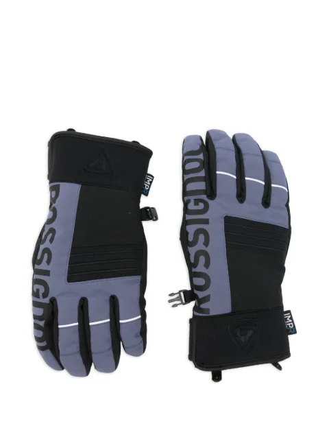Rossignol logo-print gloves Blue RLNMG08