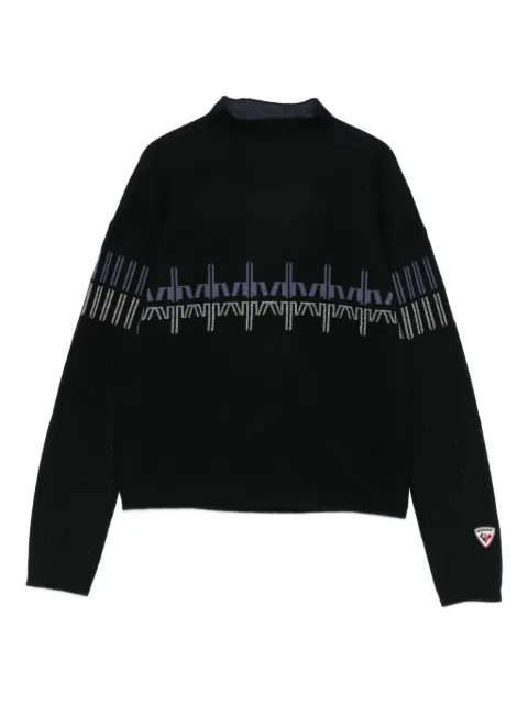 Rossignol patterned turtleneck sweater Black RLOWO07
