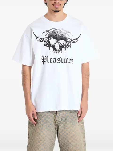 Pleasures skull-graphic T-shirt White P25SU049