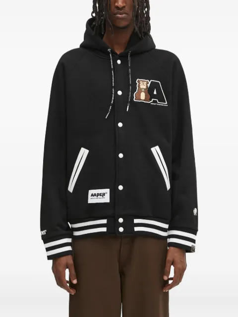 AAPE BY *A BATHING APE® varsity hoodie Black AAPSWMB382XXN