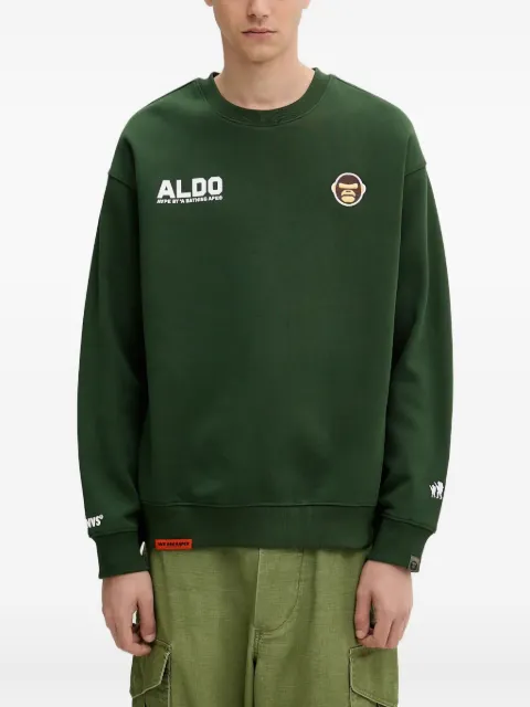 AAPE BY *A BATHING APE® ape-head logo sweatshirt Green AAPSWMB377XXN