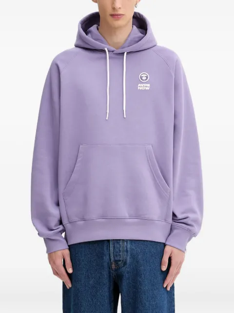 AAPE BY *A BATHING APE® logo-detail patch-pocket hoodie Purple AAPSWMB324XXN
