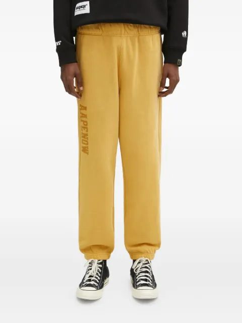 AAPE BY *A BATHING APE® Aape Now-logo track pants Yellow AAPPTMB627XXN
