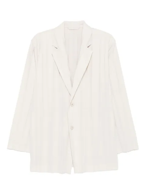 Homme Plissé Issey Miyake striped blazer Neutrals HP56FD260