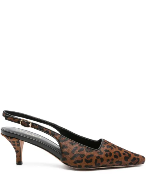TWINSET 70mm slingback leopard pumps Brown 252TCP220