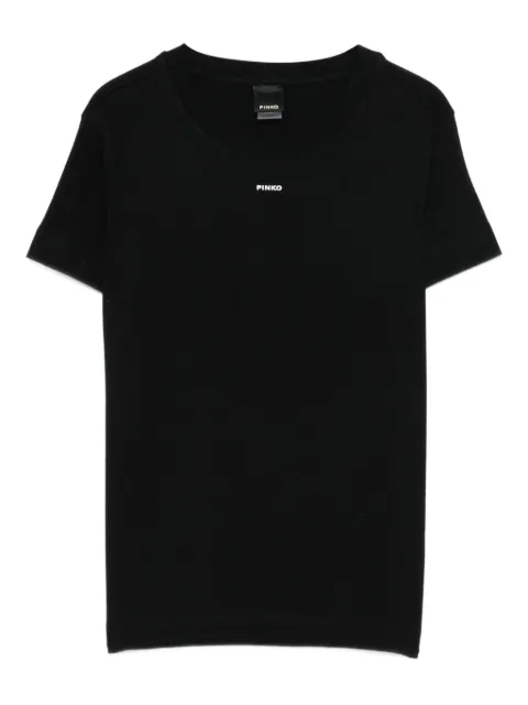 PINKO logo-print T-shirt Black 100373A2RE