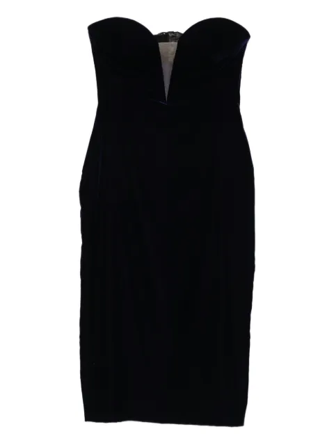 TOM FORD velvet strapless dress Blue AB3571FAX1335