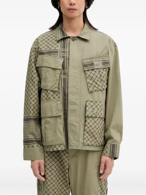 Neighborhood patterned-pocket jacket Green 251UTNHJKM01