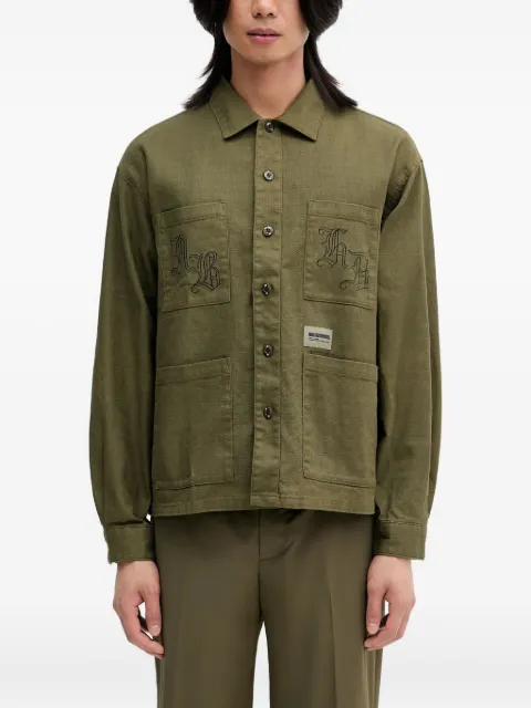 Neighborhood embroidered overshirt Green 251AQNHSHM03