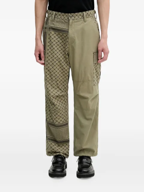 Neighborhood patterned cargo pants Green 251UTNHPTM01
