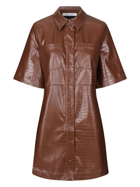 SAMSOE SAMSOE Myla short-sleeve shirt dress Brown F2110014510550103