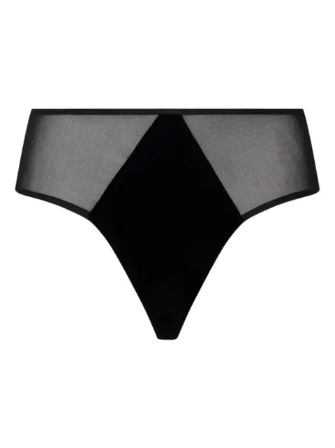 Undress Code velvet mesh briefs Black 107XSBLACK