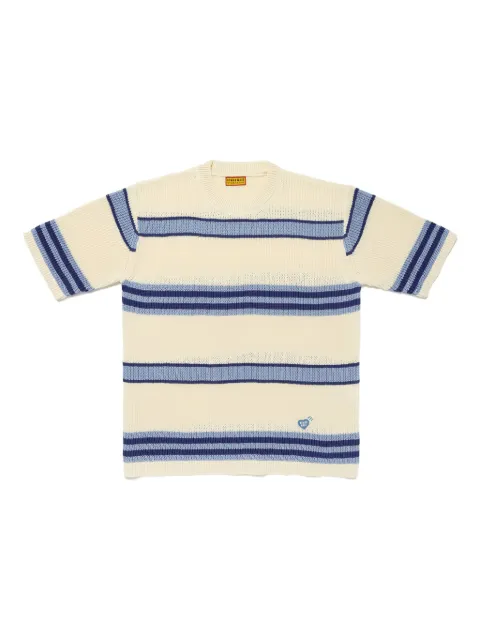 Human Made striped crewneck knit T-shirt Blue HM29CS029