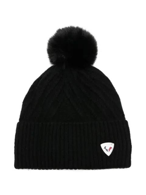 Rossignol Sara cable-knit pom-pom beanie Black RLNWH02