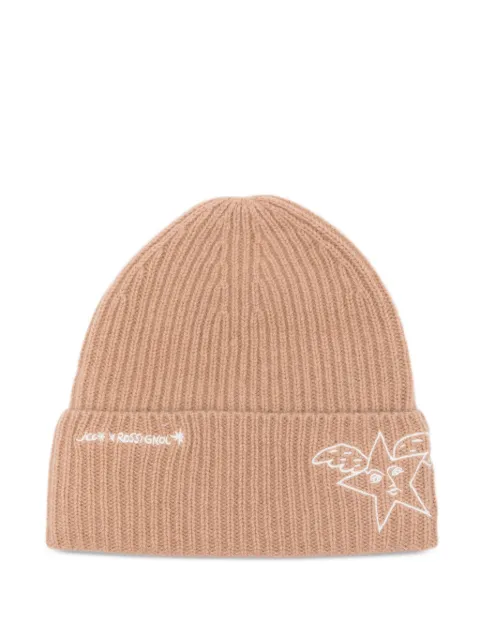 Rossignol x JCC ribbed embroidered beanie Brown RLOWH07