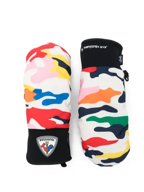 Rossignol x JCC camo-print mittens White RLOWG08