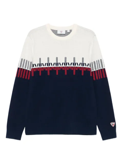 Rossignol fairisle-pattern crew-neck sweater Blue RLOMO07