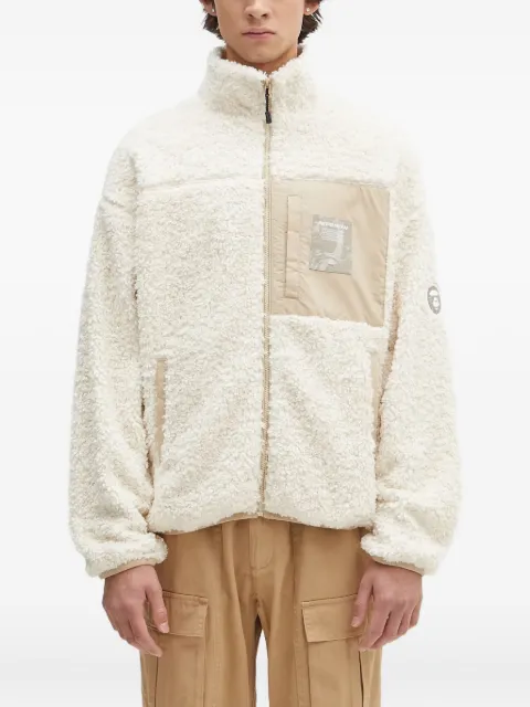 AAPE BY *A BATHING APE® Aape Now fleece panelled jacket Neutrals AAPSWMB331XXN