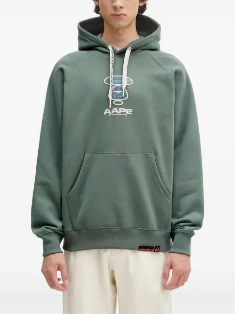 AAPE BY *A BATHING APE® Moonface Logo hoodie Green AAPSWMB357XXN