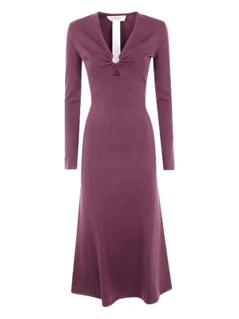 TWINSET ring-detail long-sleeve dress Purple 252TP3140