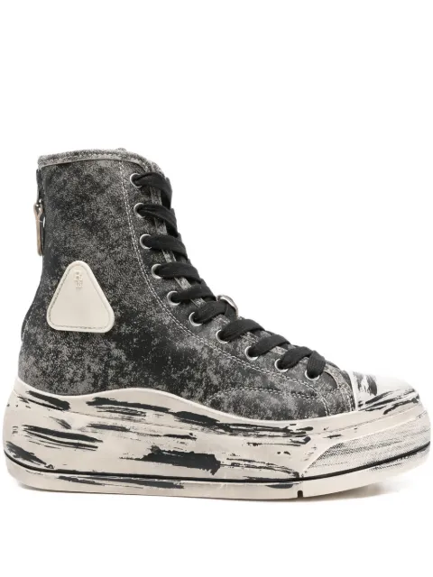 R13 Kurt distressed-effect zip-fastening sneakers Black R13WS057