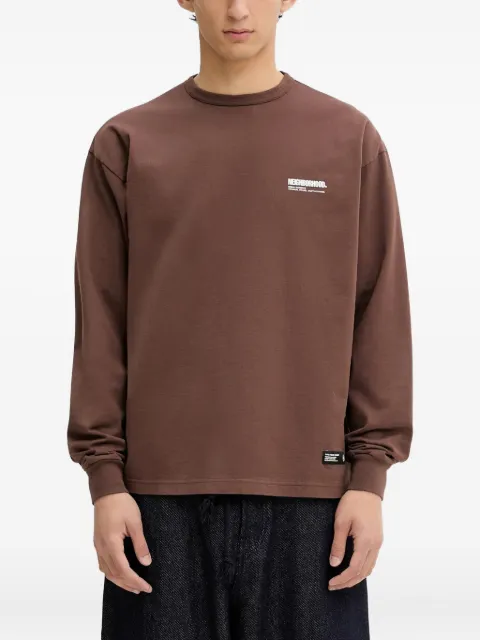 Neighborhood logo-print long-sleeve sweatshirt Brown 251FPNHCSM03