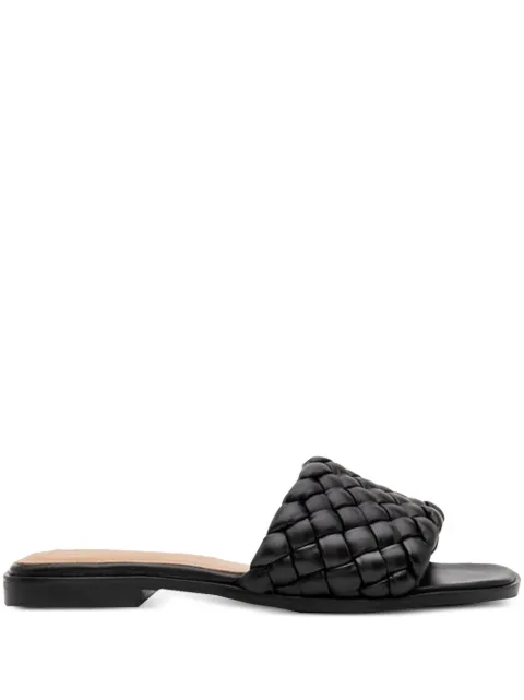 Flattered Minou woven-leather flat sandals Black 2101071970100136