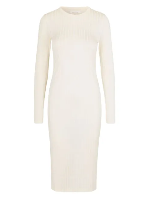 SAMSOE SAMSOE Jenari long-sleeve midi dress Neutrals F2110000610544102