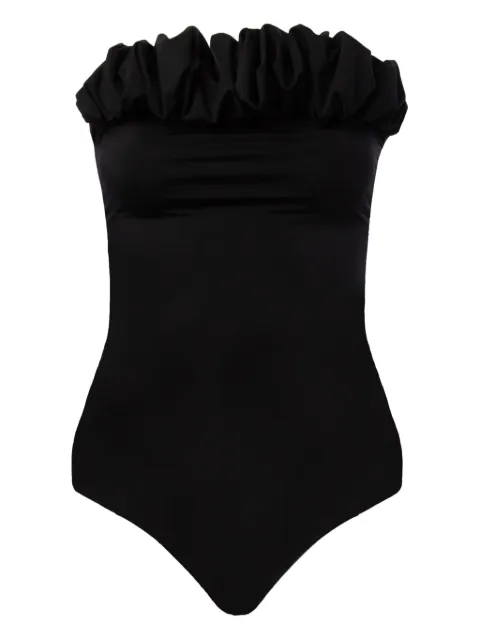 Maygel Coronel Granita ruffled-trim swimsuit Black BD119BLK