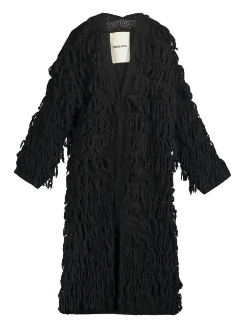 Circus Hotel shaggy coat Black H1WH02