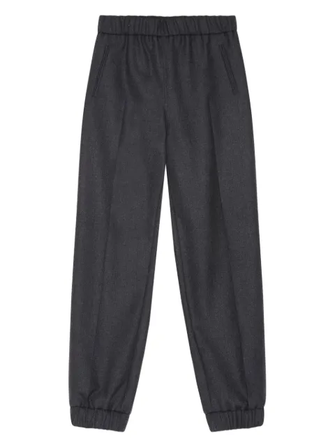 GANNI elasticated-waistband trousers Grey F548625262