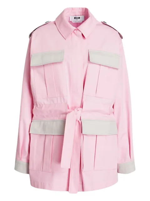 MSGM gabardine pocket jacket Pink 3041MDH01Y217105