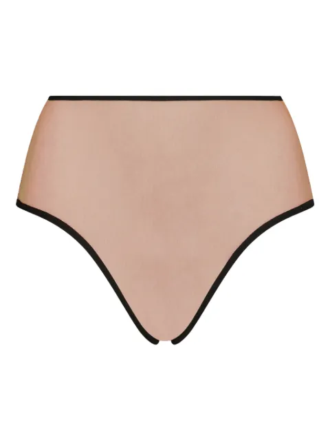 Undress Code In the Clouds high-waisted mesh panties Neutrals 277XSBLACK