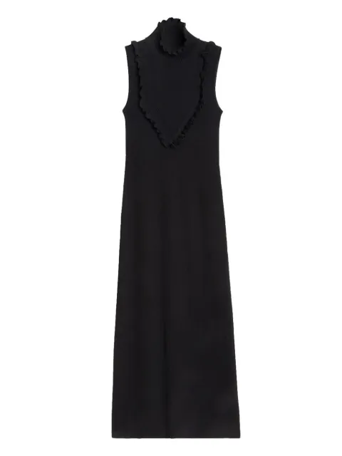 Rodebjer ribbed ruffle maxi dress Black 22004299999XS