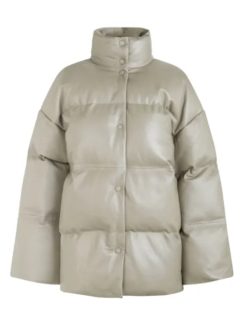 SAMSOE SAMSOE quilted leather jacket Neutrals F22300227