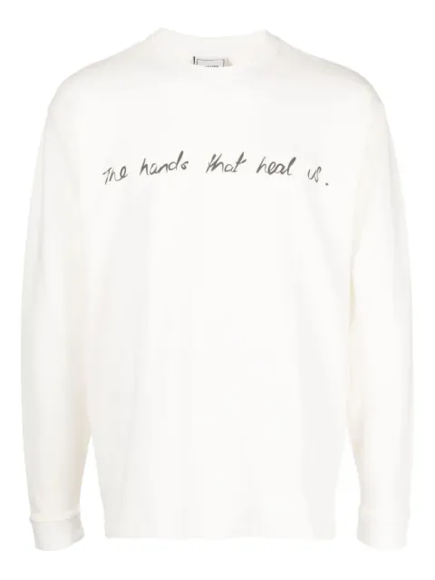 Bethany Williams graphic-print long-sleeve T-shirt White BWBX33095V03