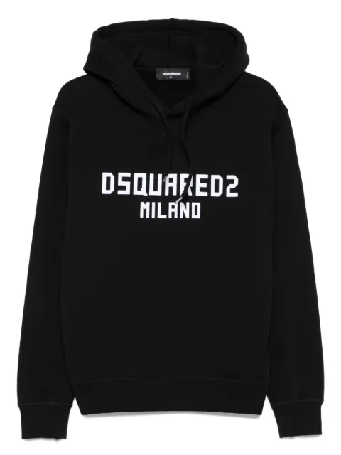 DSQUARED2 logo-embroidered hoodie Black S74FZ0069D25015