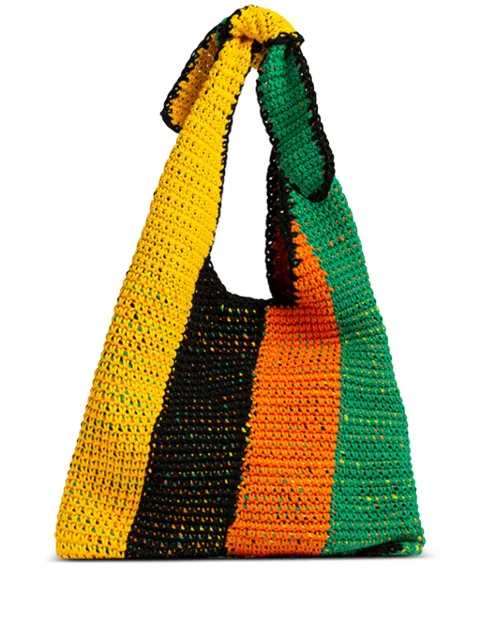 CEFÉR Pekines striped-woven tote bag Yellow CE23PKY01