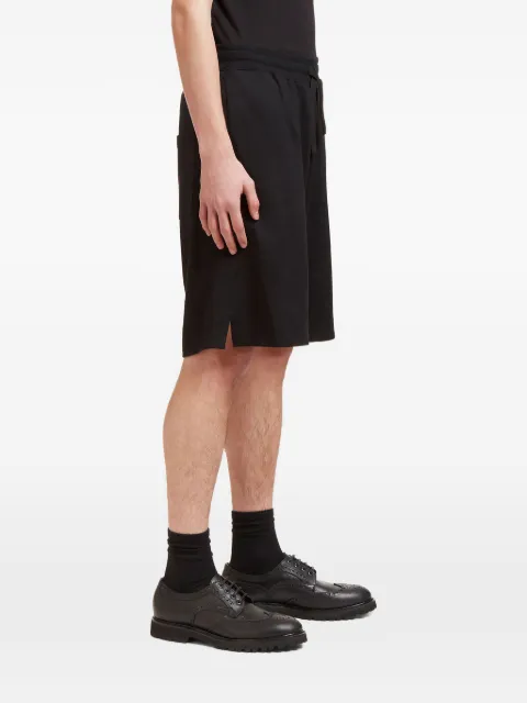 Aiezen drawstring-fastening dropped crotch shorts Black 7036011