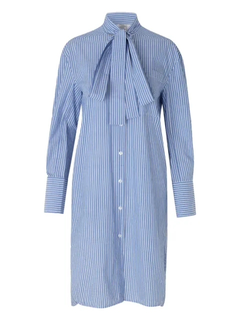Baum Und Pferdgarten stripe tie-neck midi shirt dress Blue 22091C77550034