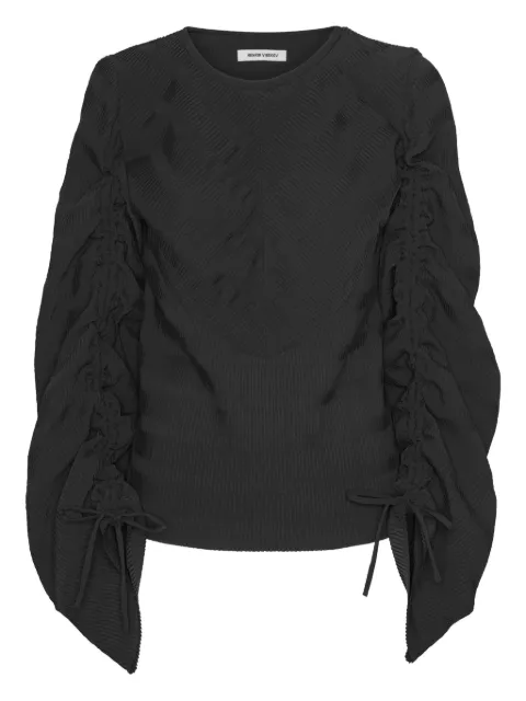 Henrik Vibskov ruched-detail blouse Black AW25KEYF213
