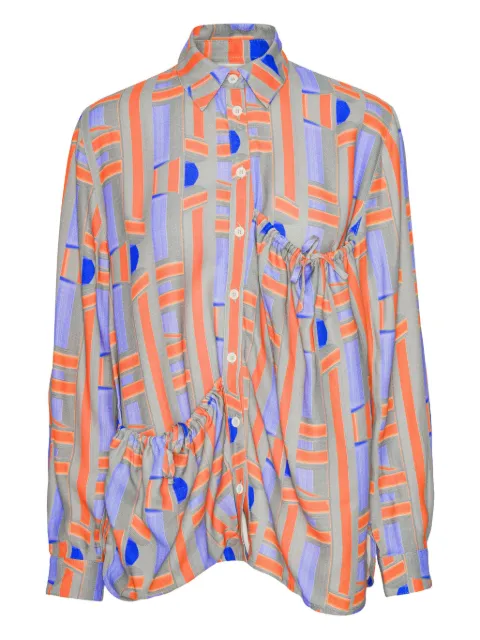 Henrik Vibskov geometric-pattern shirt Grey AW25KEYF209