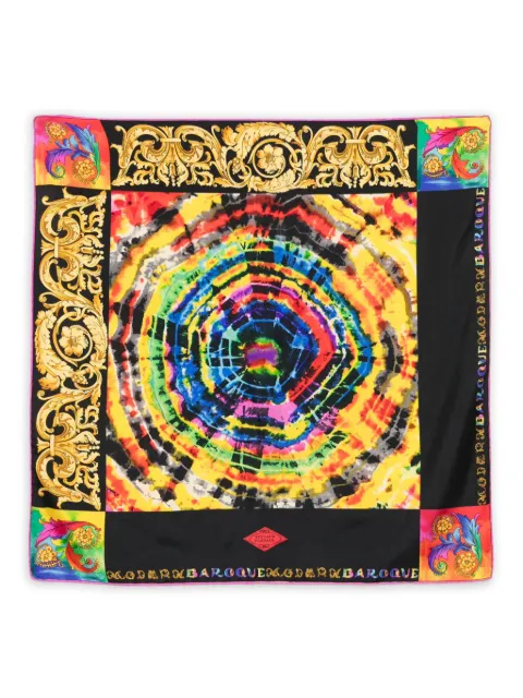 Versace Pre-Owned 1990s baroque tie-dye scarf Black VE350LL