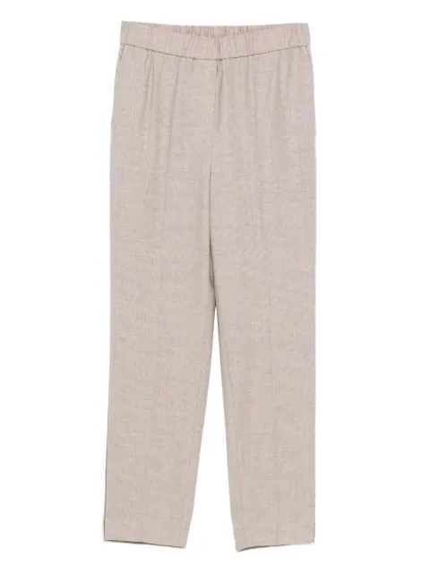 Peserico elastic-waist trousers Neutrals A0457206413