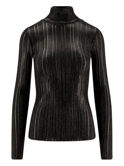 Elisabetta Franchi ribbed turtleneck top Black MK17Q56E2