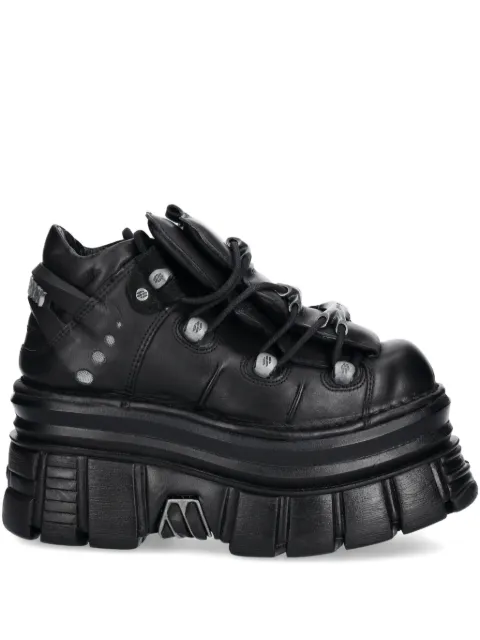 NEW ROCK platform lace-up trainers Black M106C178