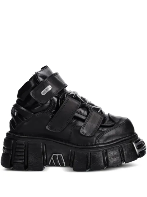 NEW ROCK M-285-S1 strap detail platform boots Black M285S1