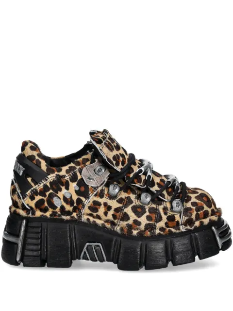 NEW ROCK leopard-print platform sneakers Neutrals M120NC71