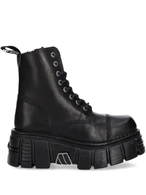 NEW ROCK lace-up chunky-sole boots Black MNEWMILI083S39